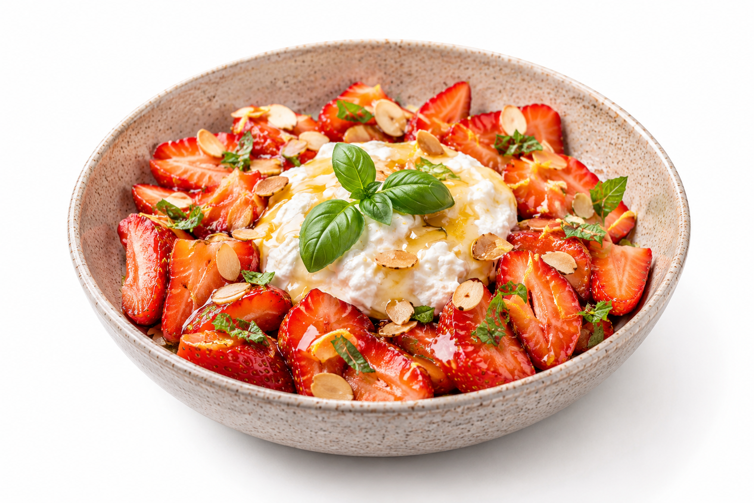 Fraises de saison, brousse et miel de Provence, recette fraîche proposée par Murielle BREL, conseillère indépendante en immobilier au Luc